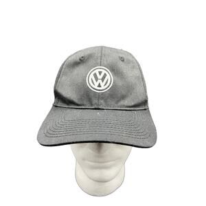 Volkswagen Hat Mens One Size Black VW Logo Vehicles Auto Car Adjustable Back